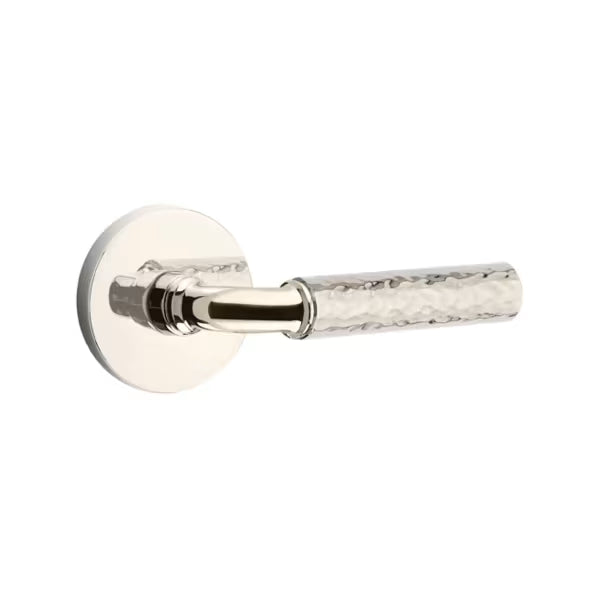Emtek Hammered Lever with Disk Rosette - R-Bar