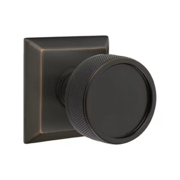 Emtek Knurled Knob with Quincy Rosette