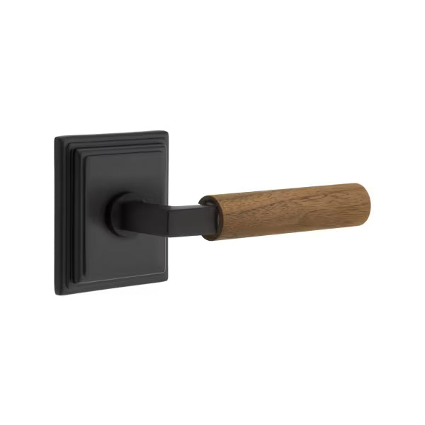 Emtek Dark Walnut Lever with Wilshire Rosette