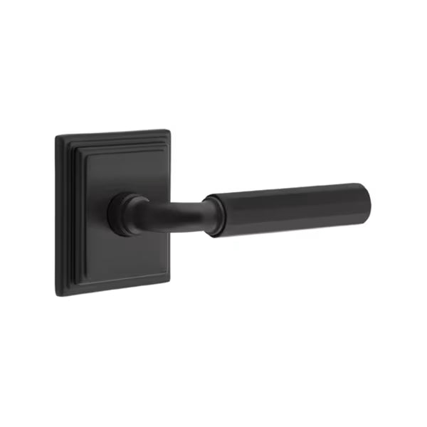 Emtek Hammered Lever with Wilshire Rosette - R-Bar