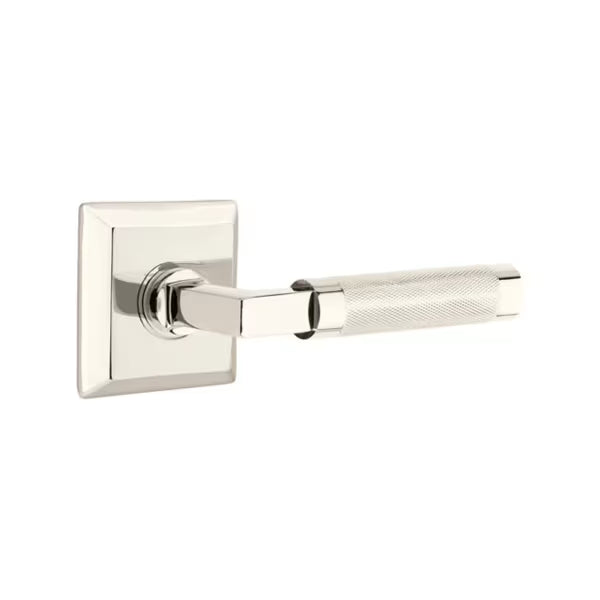 Emtek Knurled Lever with Quincy Rosette