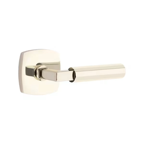 Emtek Faceted Lever with Urban Modern Rosette - L-Square