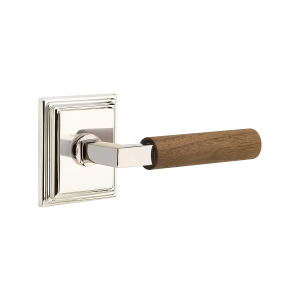 Emtek Dark Walnut Lever with Wilshire Rosette