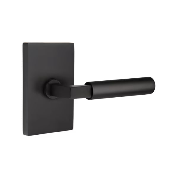 Emtek Smooth Lever with Modern Rectangular Rosette