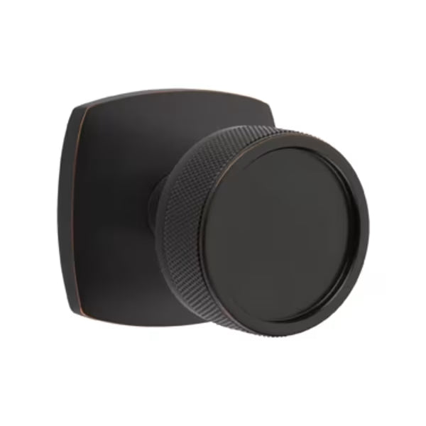 Emtek Knurled Knob with Urban Modern Rosette
