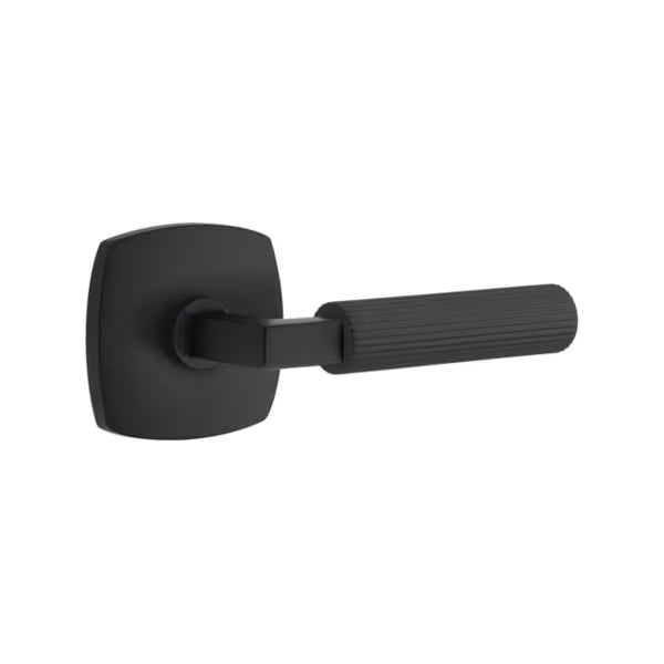 Emtek Straight Knurled Lever with Urban Modern Rosette