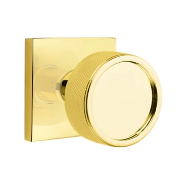 Emtek Knurled Knob with Square Rosette