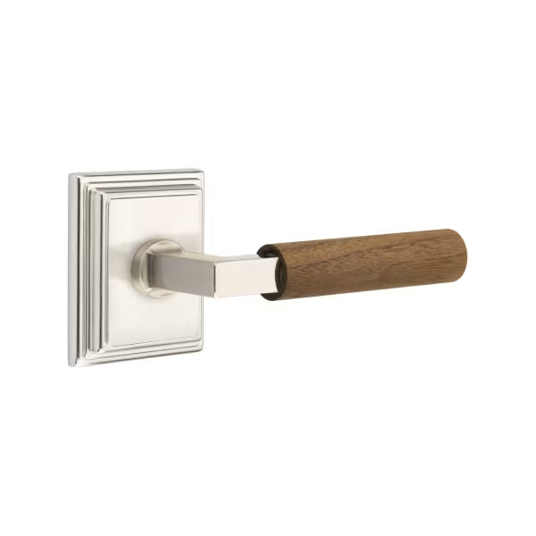 Emtek Dark Walnut Lever with Wilshire Rosette
