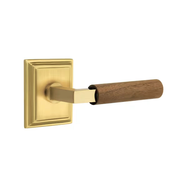 Emtek Dark Walnut Lever with Wilshire Rosette