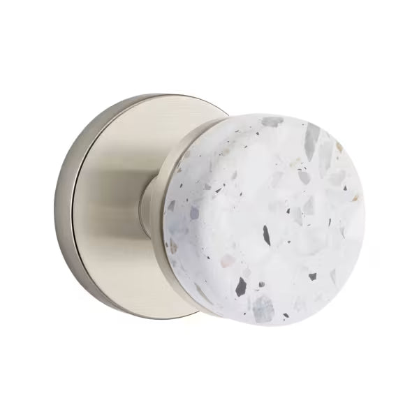 Emtek Conical Terrazzo Knob with Disk Rosette