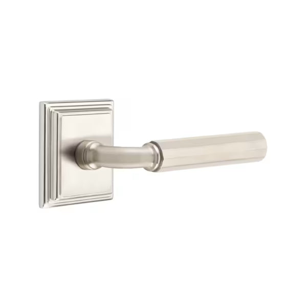 Emtek Hammered Lever with Wilshire Rosette - R-Bar