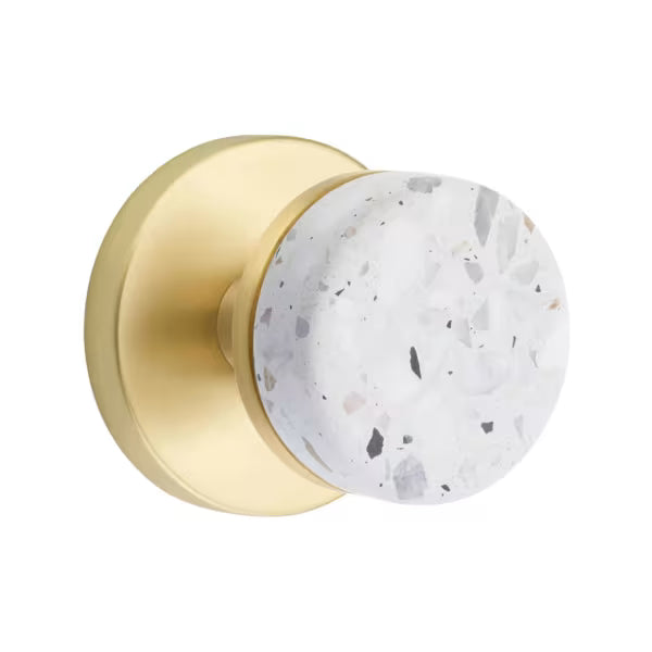 Emtek Conical Terrazzo Knob with Disk Rosette