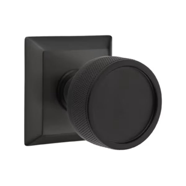 Emtek Knurled Knob with Quincy Rosette