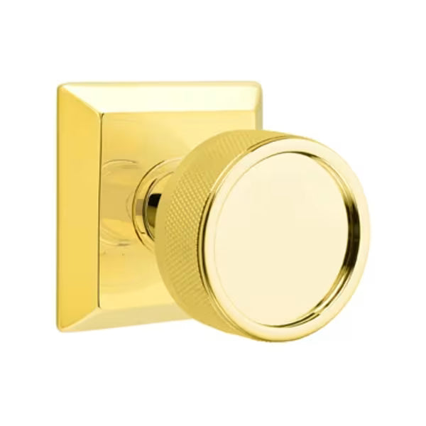Emtek Knurled Knob with Quincy Rosette
