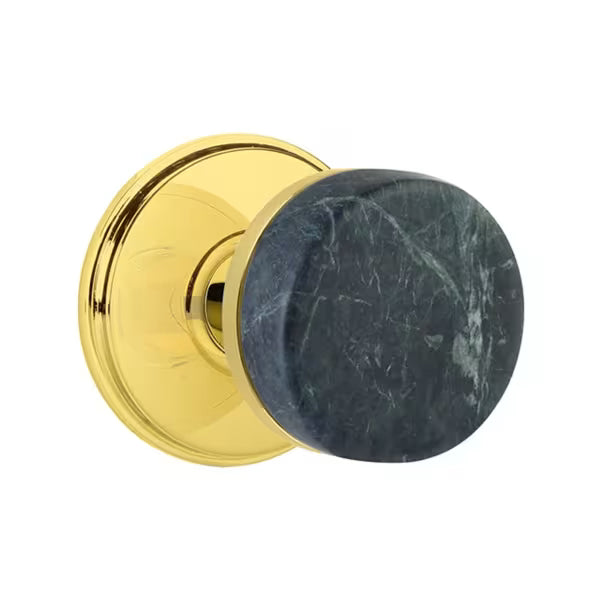 Emtek Conical Green Marble Knob with Watford Rosette