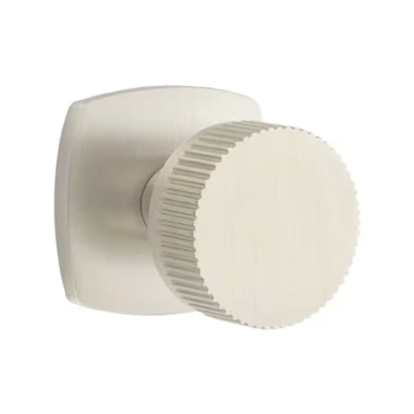 Emtek Conical Straight Knurled Knob Urban Modern Rosette