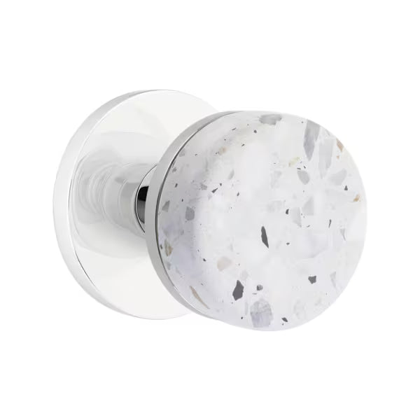 Emtek Conical Terrazzo Knob with Disk Rosette