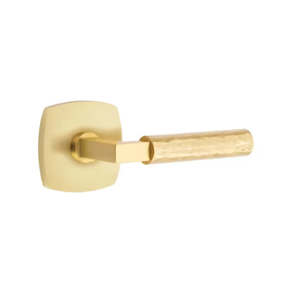 Emtek Hammered Lever with Urban Modern Rosette - L-Square