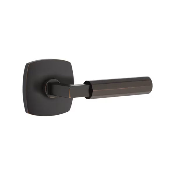 Emtek Faceted Lever with Urban Modern Rosette - L-Square