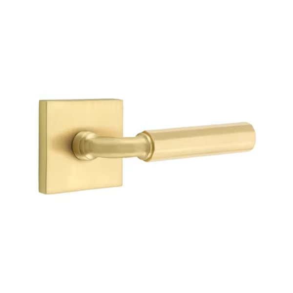 Emtek Faceted Lever with Square Rosette - R-Bar