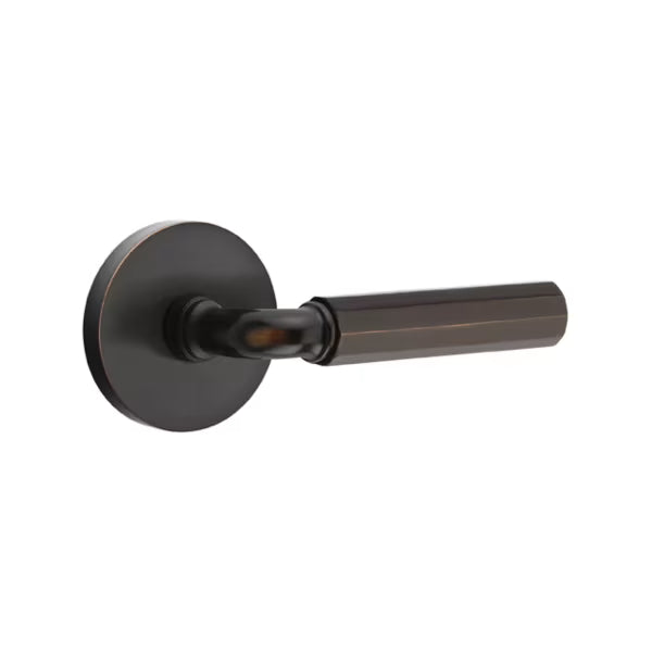 Emtek Faceted Lever with Disk Rosette - R-Bar