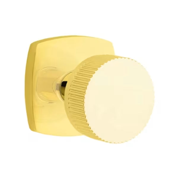 Emtek Conical Straight Knurled Knob Urban Modern Rosette