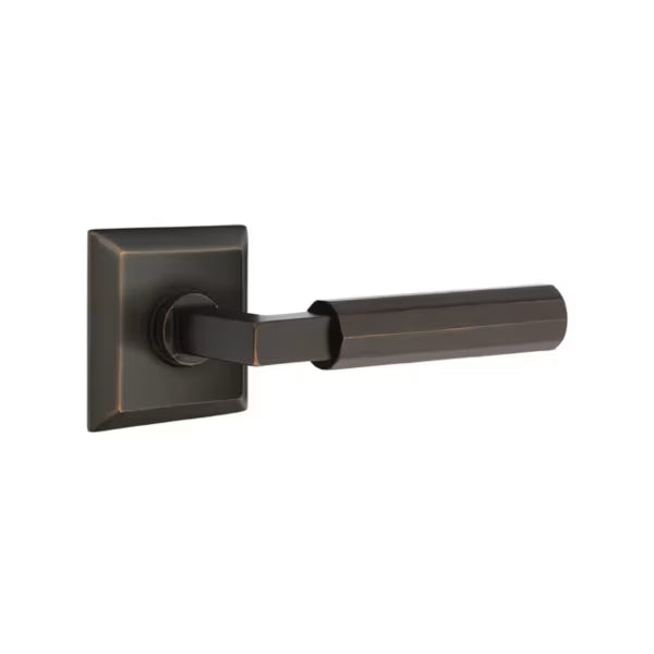 Emtek Faceted Lever with Quincy Rosette - L-Square