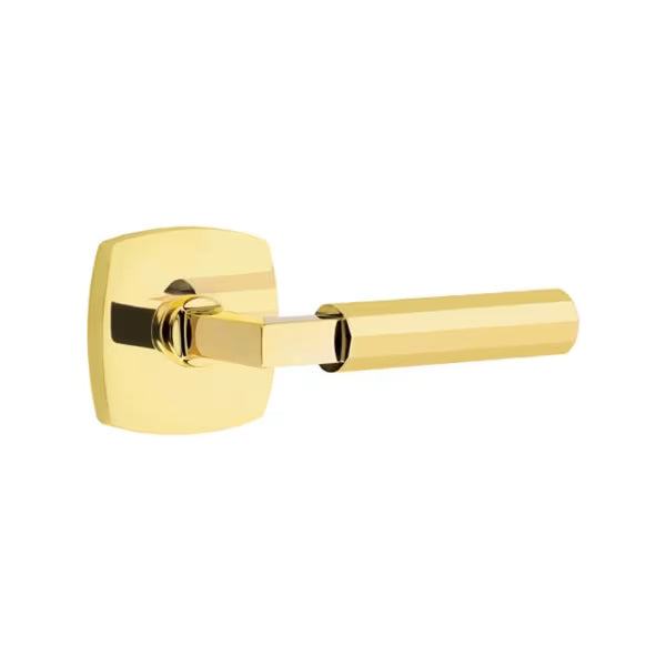 Emtek Faceted Lever with Urban Modern Rosette - L-Square