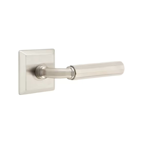 Emtek Faceted Lever with Quincy Rosette - R-Bar