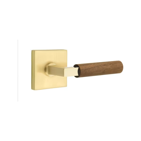 Emtek Dark Walnut Lever with Square Rosette