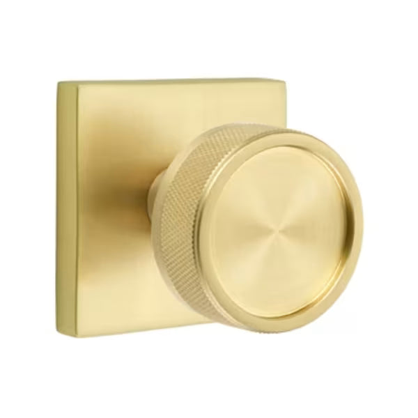 Emtek Knurled Knob with Square Rosette