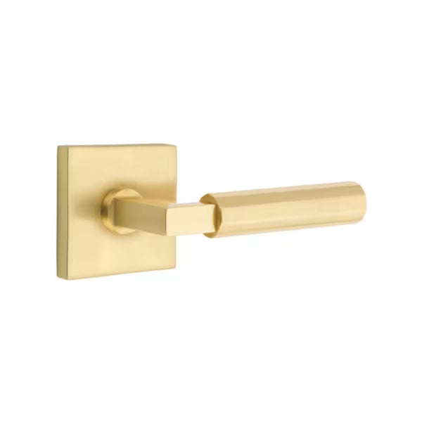 Emtek Faceted Lever with Square Rosette - L-Square