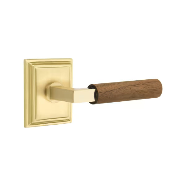 Emtek Dark Walnut Lever with Wilshire Rosette