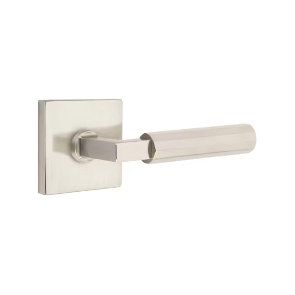 Emtek Faceted Lever with Square Rosette - L-Square