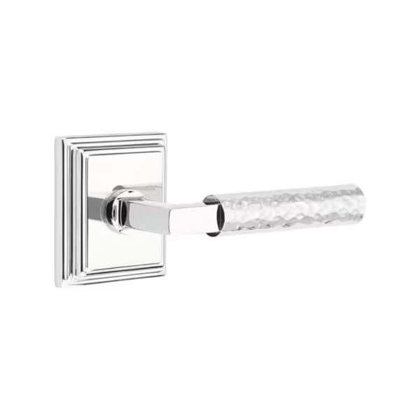 Emtek Hammered Lever with Wilshire Rosette - L-Square