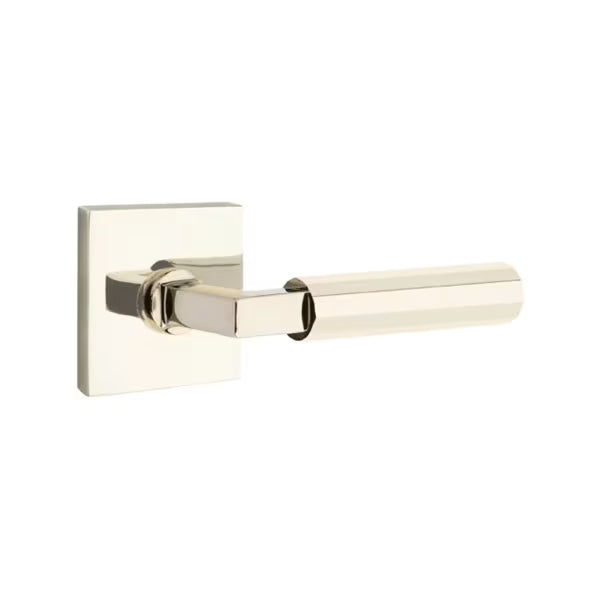 Emtek Faceted Lever with Square Rosette - L-Square