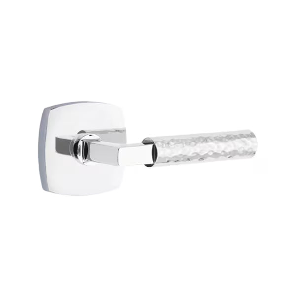 Emtek Hammered Lever with Urban Modern Rosette - L-Square