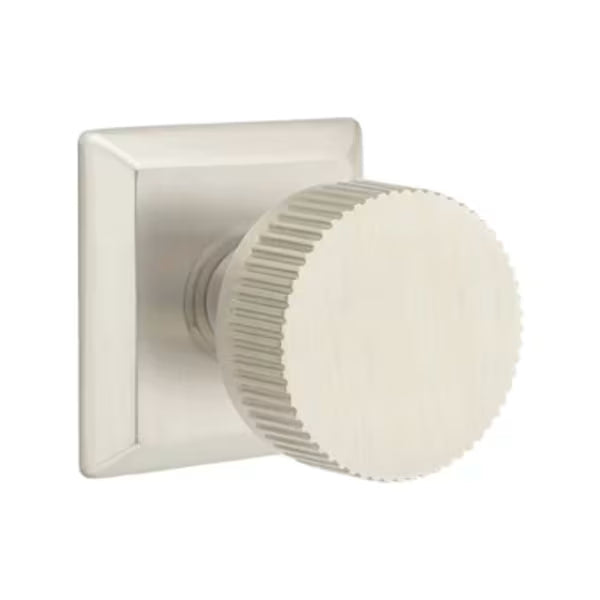 Emtek Conical Straight Knurled Knob Quincy Rosette
