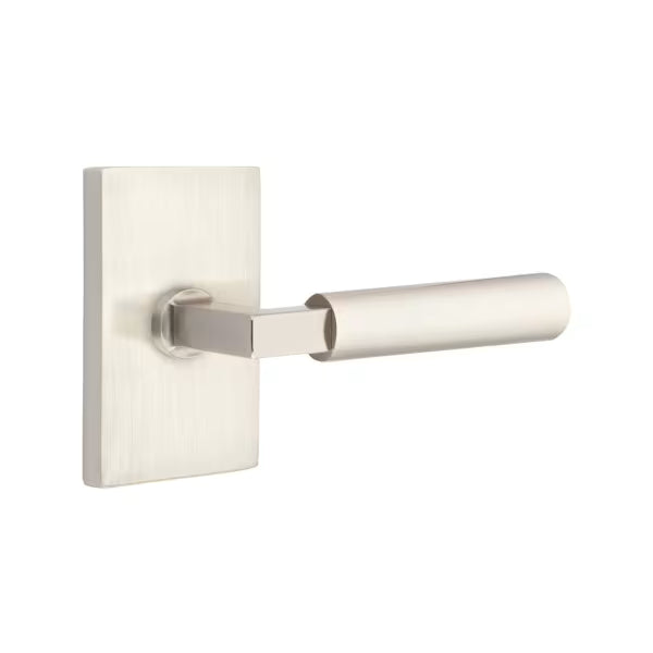 Emtek Smooth Lever with Modern Rectangular Rosette