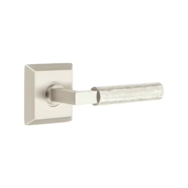 Emtek Hammered Lever with Quincy Rosette - L-Square