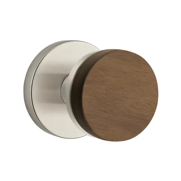 Emtek Conical Dark Walnut Knob with Disk Rosette