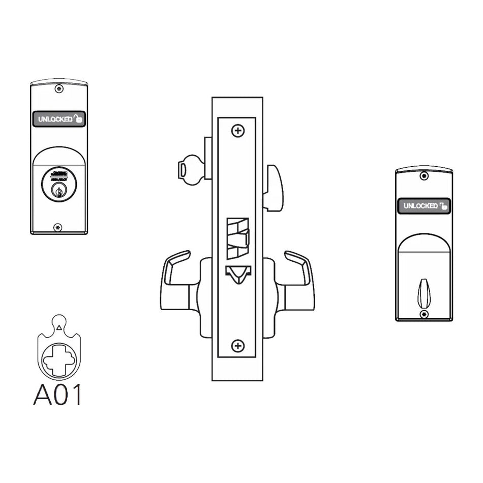 Corbin Russwin ML2049 Mortise Storeroom Deadbolt Lock