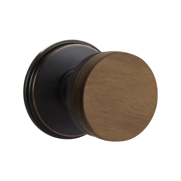 Emtek Conical Dark Walnut Knob with Watford Rosette