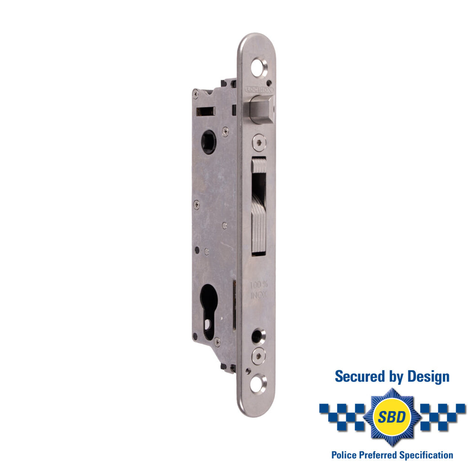 Locinox FIFTYLOCK - Mortise lock with 1-3/16" backset for profiles of 2" or more