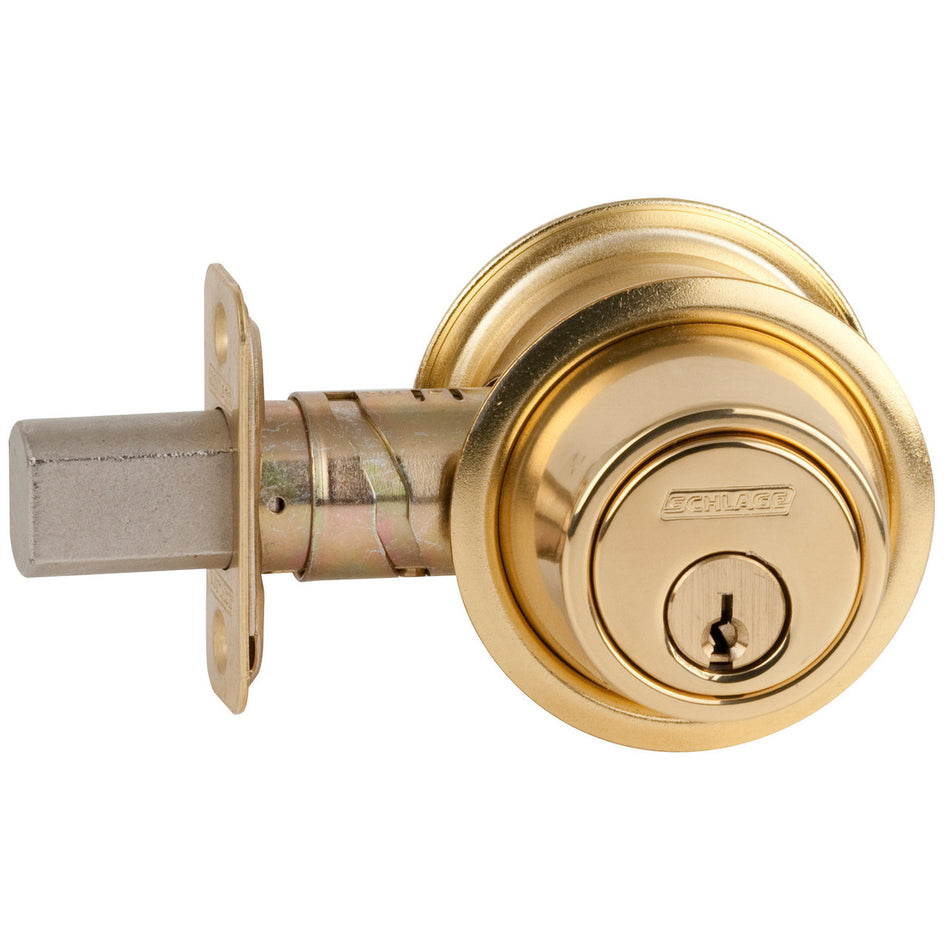 Schlage B561 Cylinder x Blank Plate Deadbolt B500 Series Grade 2