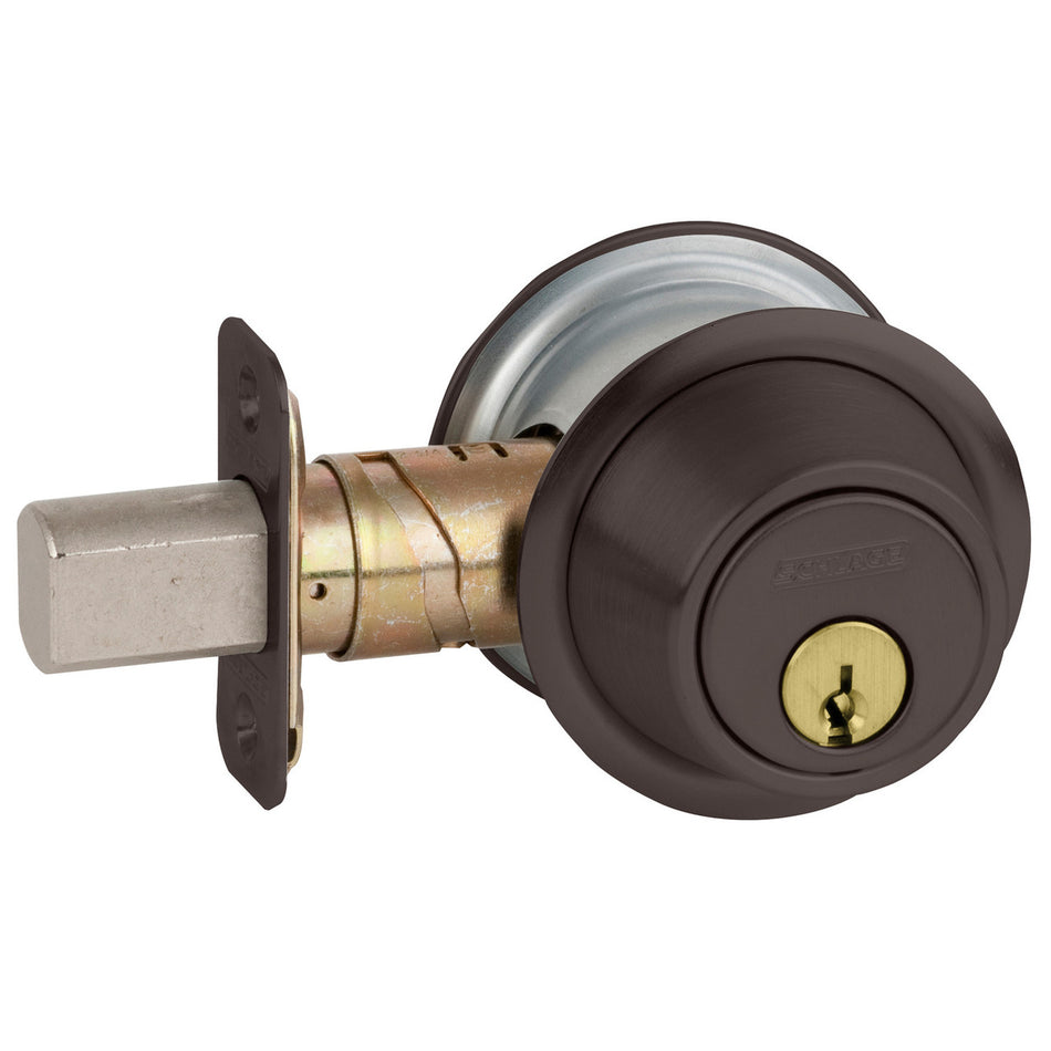 Schlage B561 Cylinder x Blank Plate Deadbolt B500 Series Grade 2