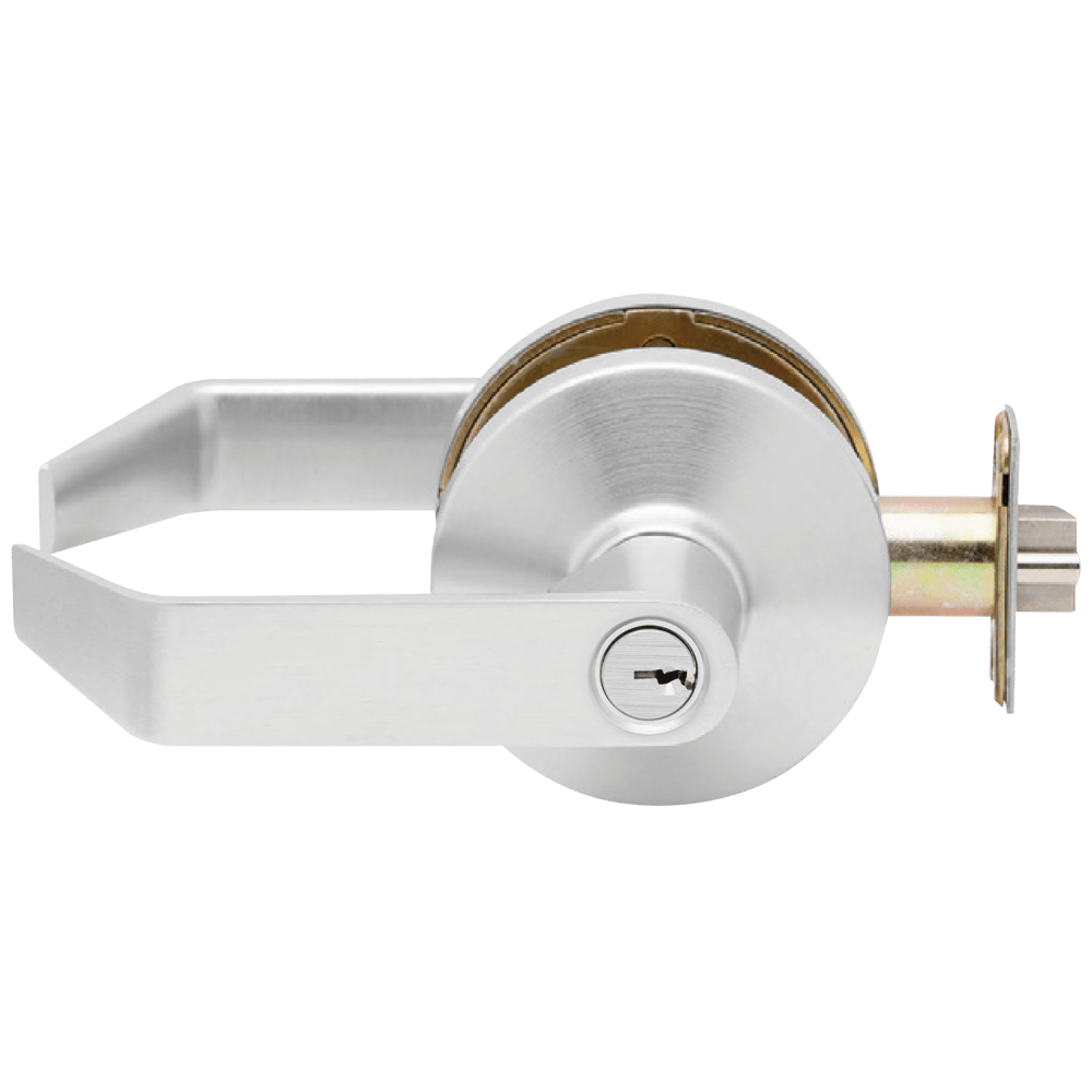 Falcon T581P6D Avalon 626 Satin Chrome Storeroom Lock – Commercial Grade With Keys