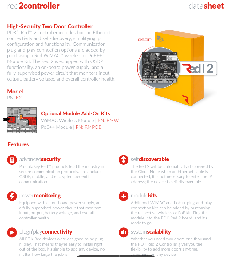 Redd G2 Control Box PDK R2 Red 2 Two Door Controller – US Lock Supply