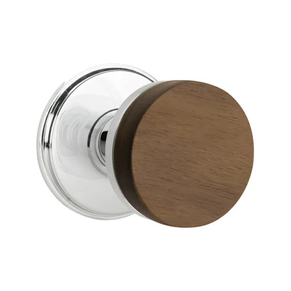 Emtek Conical Dark Walnut Knob with Watford Rosette