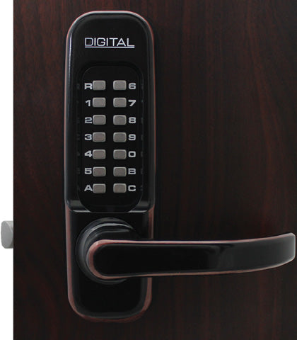 Lockey 2500KO Mechanical Digital Sliding Door Lock With Key Override